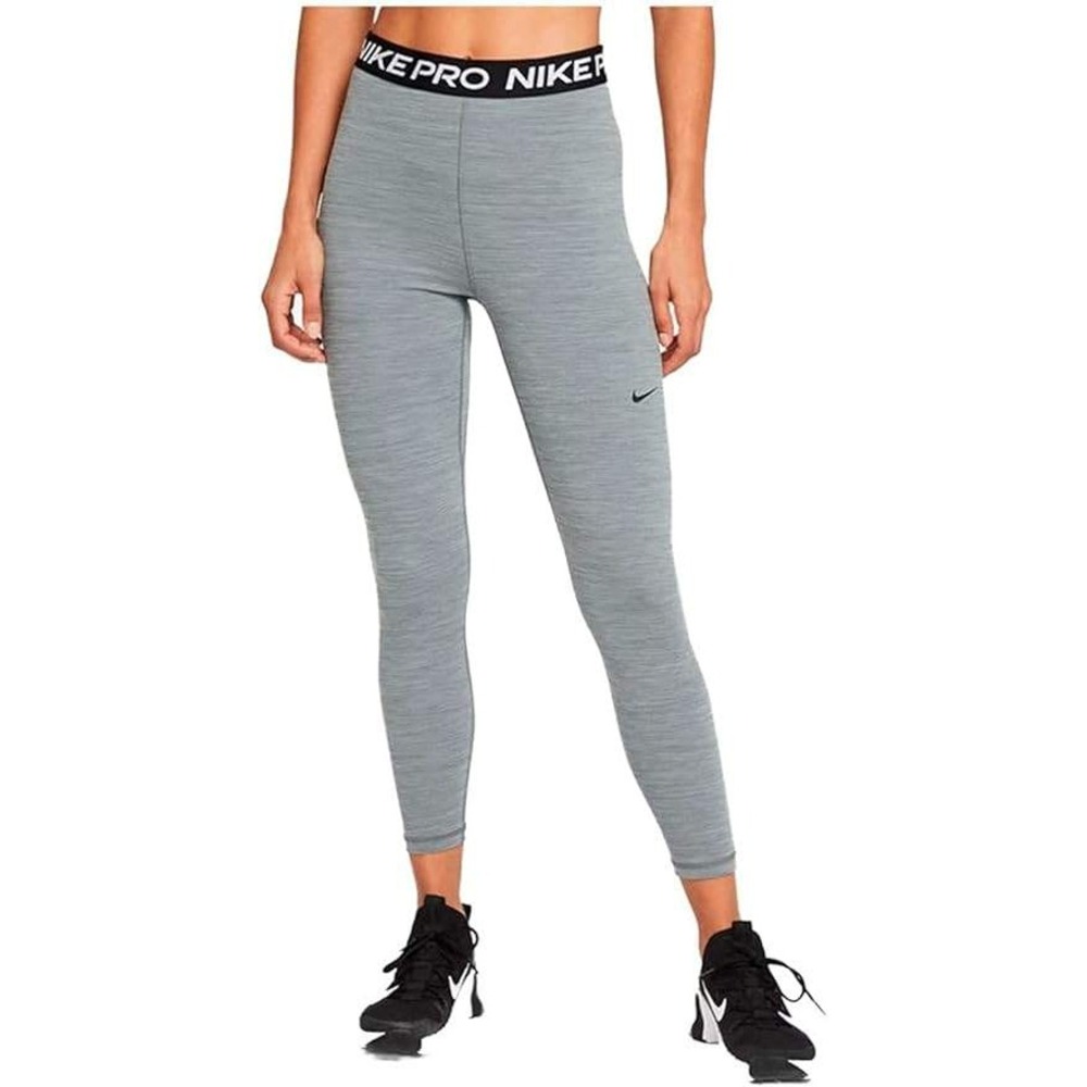 Nike Womens Pro 365 Tights Women Size Medium Gray‎ Dri-FIT Space Dye Mesh